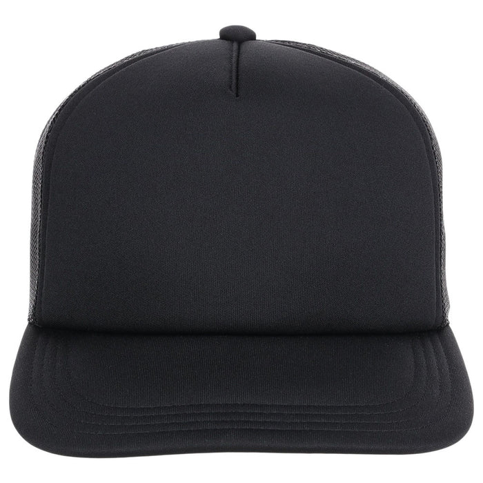 Crowns By Lids Screen Foam Trucker Cap - Black/Black