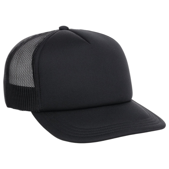Crowns By Lids Screen Foam Trucker Cap - Black/Black