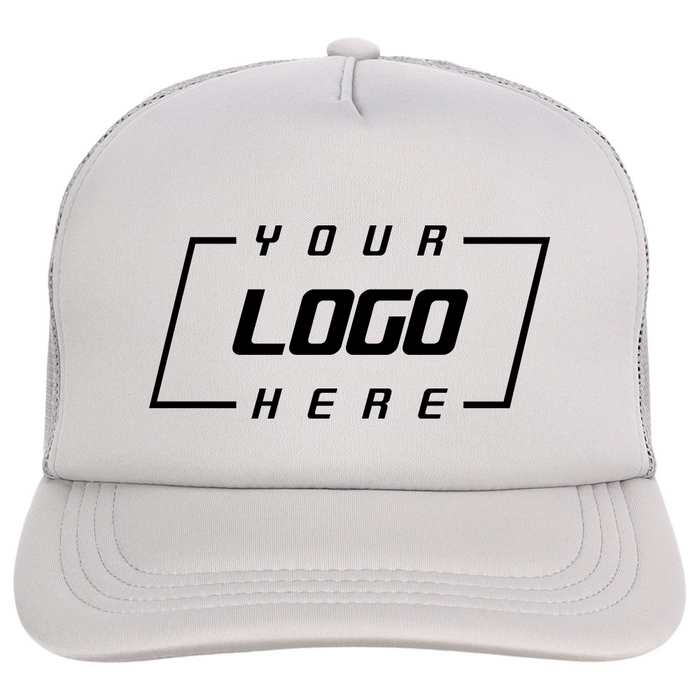 Crowns By Lids Screen Foam Trucker Cap - Grey/Grey