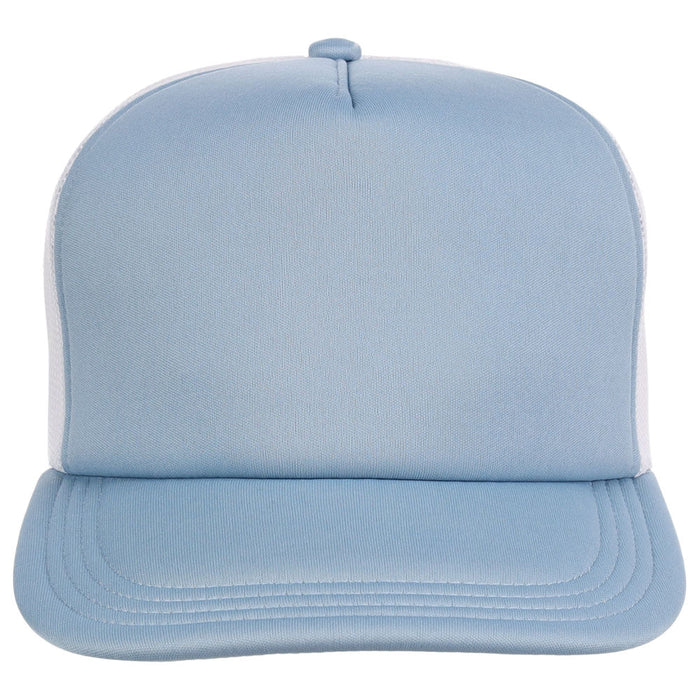 Crowns By Lids Screen Foam Trucker Cap - Light Blue/White
