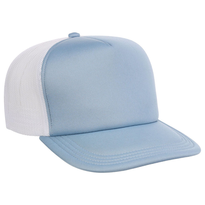 Crowns By Lids Screen Foam Trucker Cap - Light Blue/White