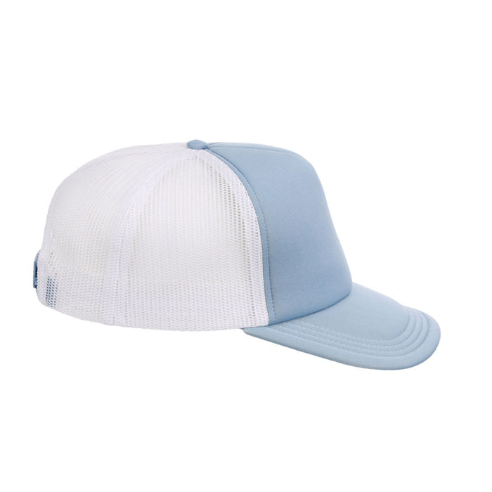 Crowns By Lids Screen Foam Trucker Cap - Light Blue/White