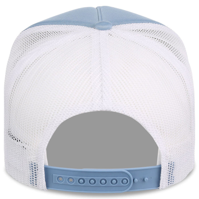 Crowns By Lids Screen Foam Trucker Cap - Light Blue/White