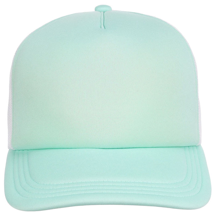 Crowns By Lids Screen Foam Trucker Cap - Light Green/White