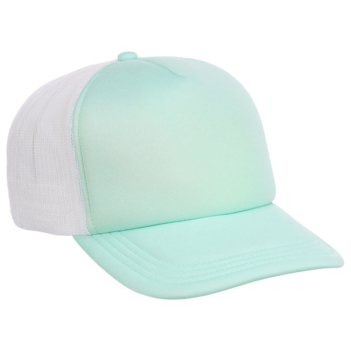 Crowns By Lids Screen Foam Trucker Cap - Light Green/White