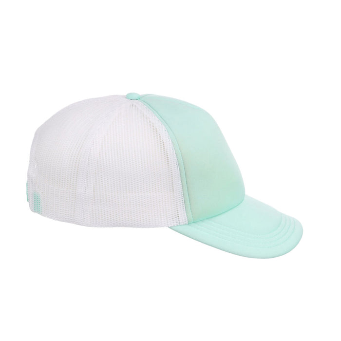 Crowns By Lids Screen Foam Trucker Cap - Light Green/White