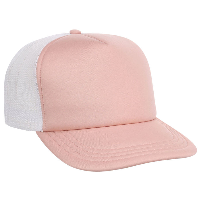 Crowns By Lids Screen Foam Trucker Cap - Rose/White