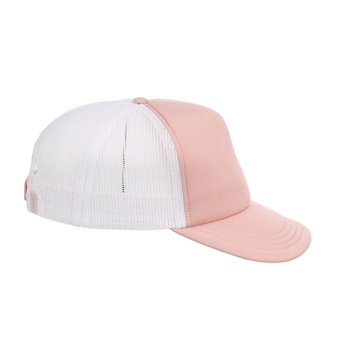 Crowns By Lids Screen Foam Trucker Cap - Rose/White