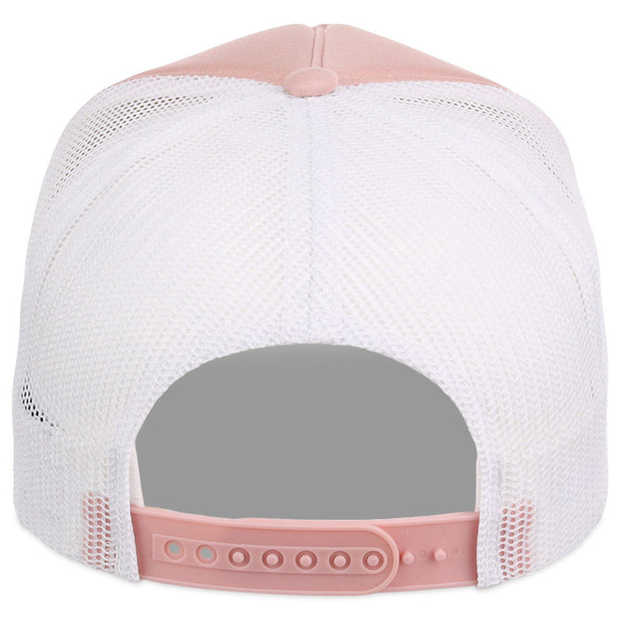 Crowns By Lids Screen Foam Trucker Cap - Rose/White