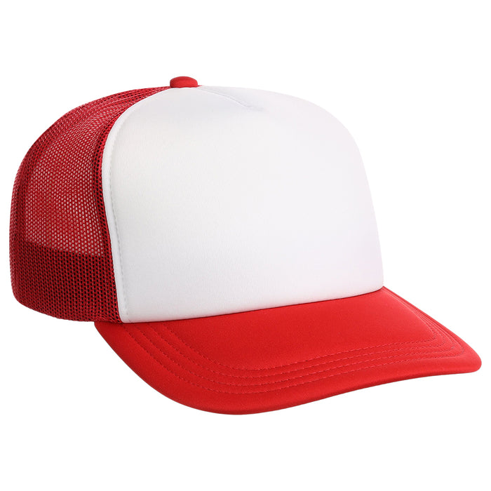 Crowns By Lids Screen Foam Trucker Cap - White/Red