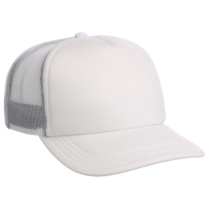 Crowns By Lids Screen Foam Trucker Cap - White/White
