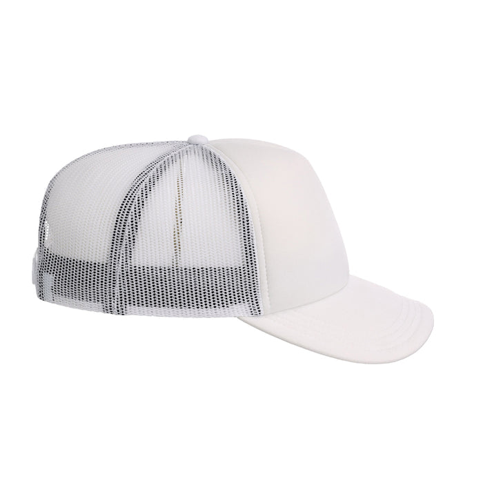 Crowns By Lids Screen Foam Trucker Cap - White/White