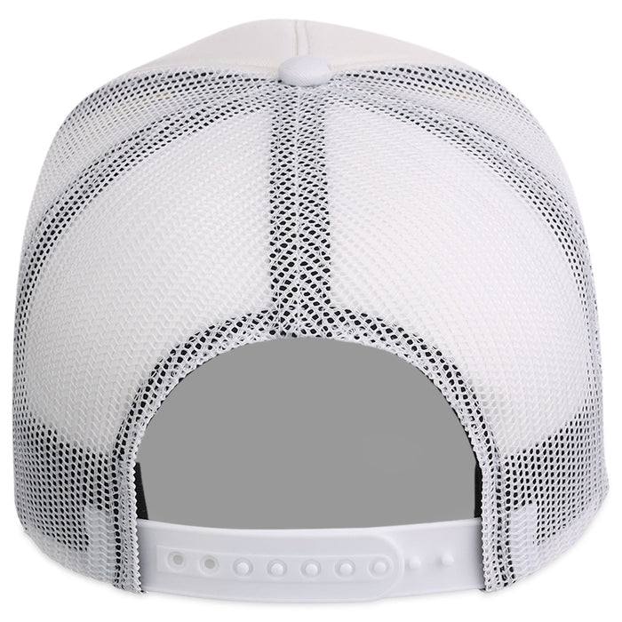 Crowns By Lids Screen Foam Trucker Cap - White/White