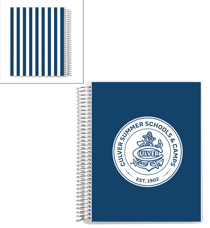 CSSC Seal Erin Condren Coiled Notebook Collegiate - 8.5" x 11" - Navy/White