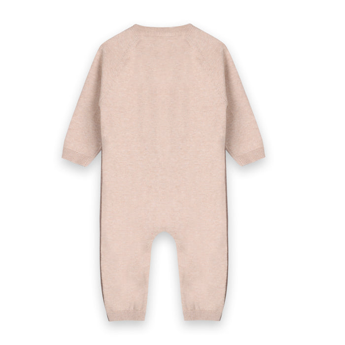 Cuddly Bear Embroidered Sweater Knit Baby Jumpsuit (Organic Cotton)