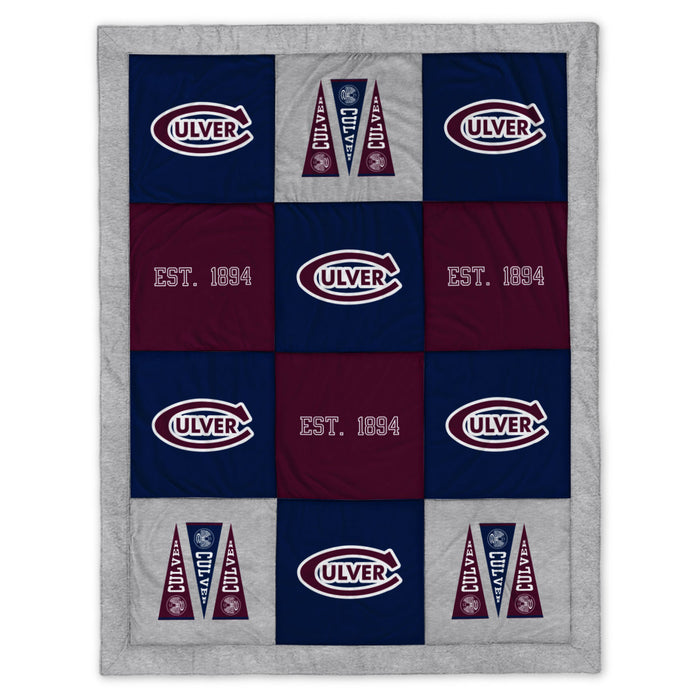 Culver Academies Spirit Blanket - Maroon / Navy / Grey