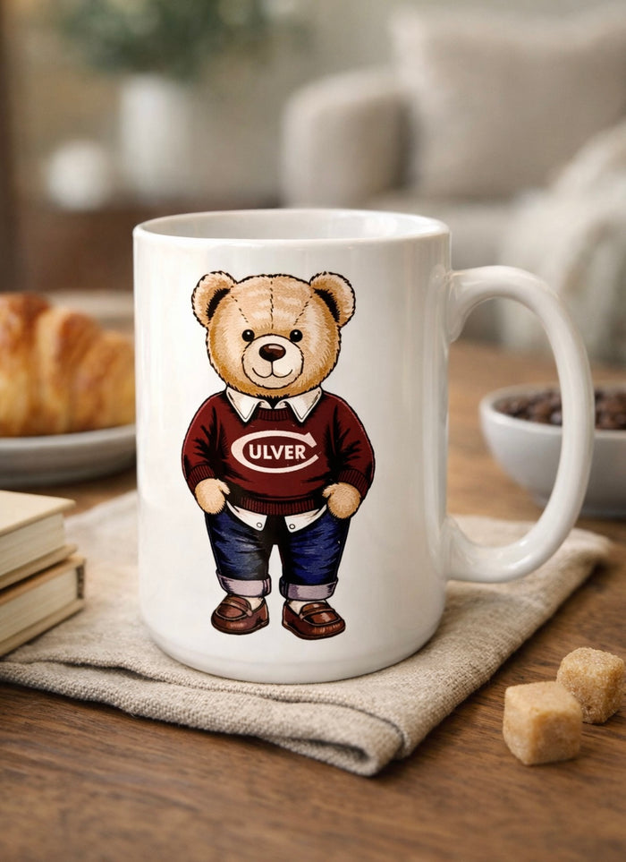 Culver Varsity Bear Mug - White -15oz
