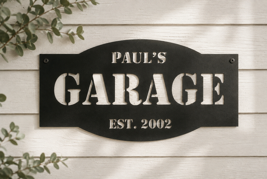 Custom Metal Garage Sign