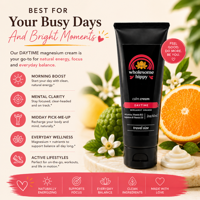 Daytime Calm Cream | Magnesium Cream + D3 | Bergamot Orange | 2oz