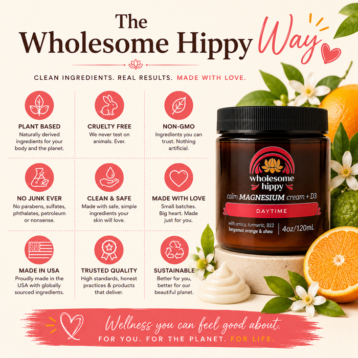 Daytime Calm Cream | Magnesium Cream + D3 | Bergamot Orange | 2oz