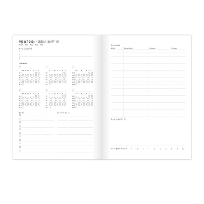 Letts A5 Planners Timeless Layout #color_dazzle-pink