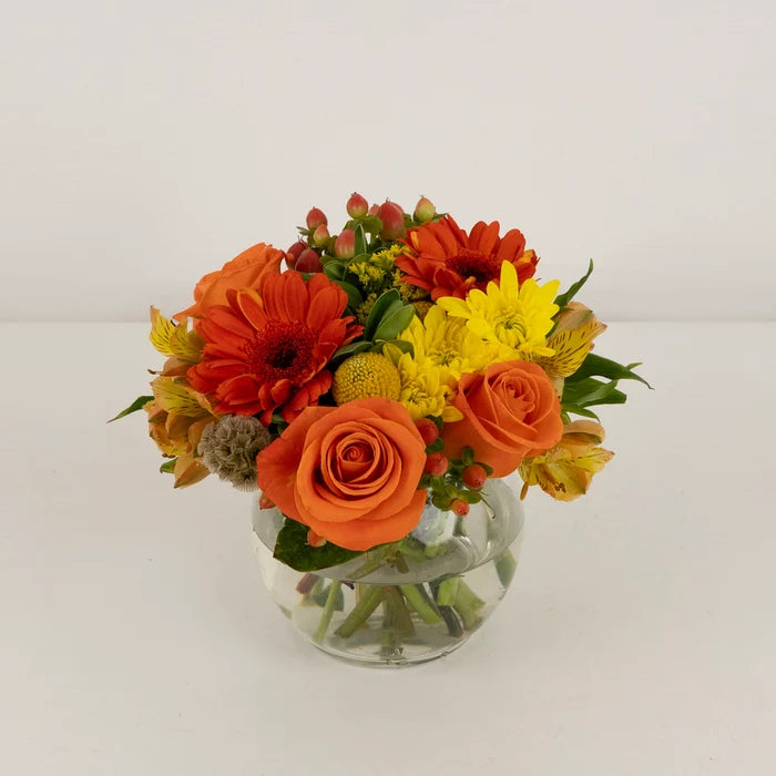 Deep Orange Flower Centerpieces Vase - Image