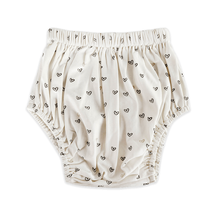 Ditsy Hearts Baby Dress & Bloomer (Organic Jersey) - Diaper Cover