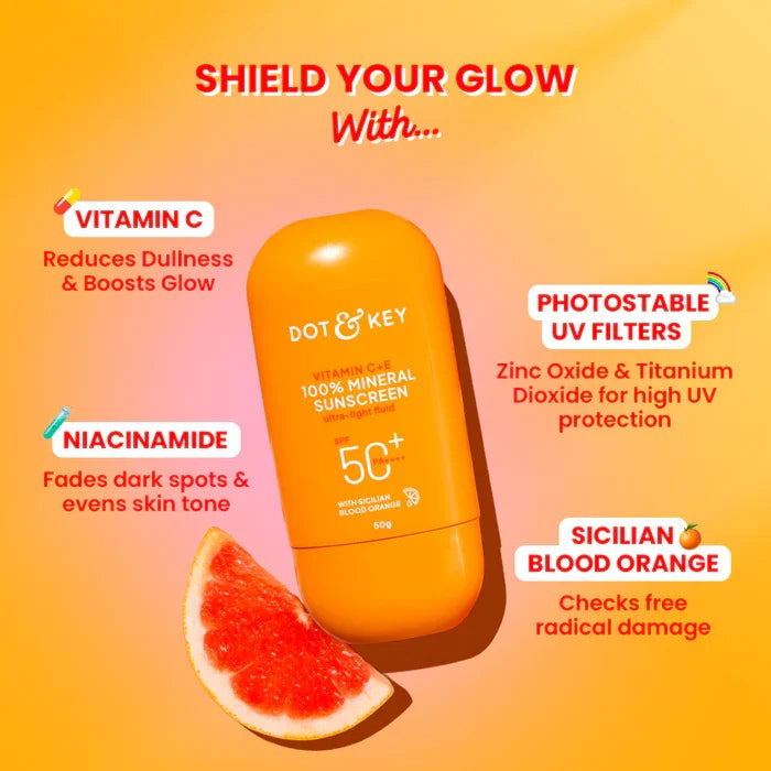 Dot and Key Vitamin C + E Super Bright Sunscreen SPF 50+ PA++++ 50g