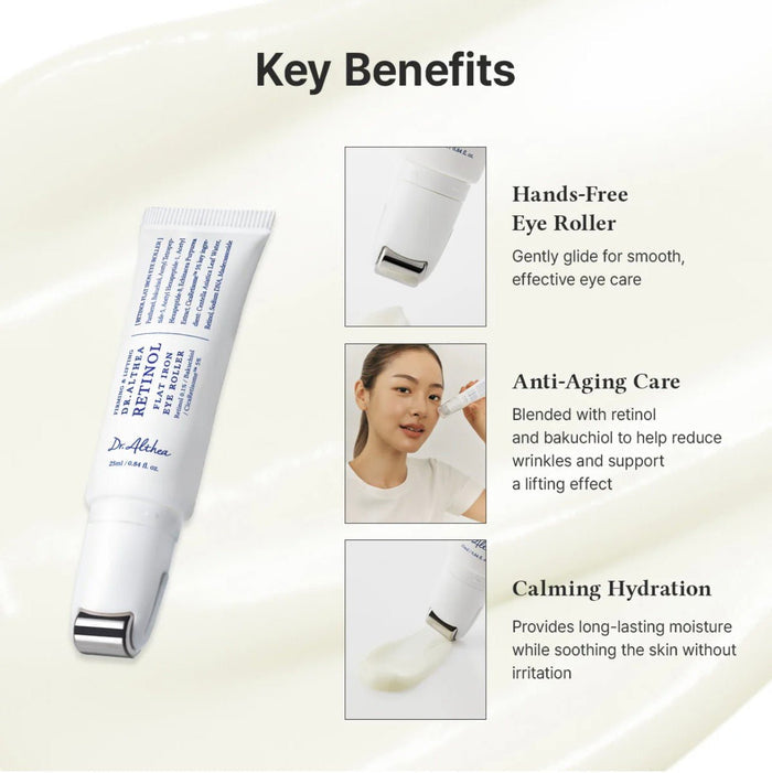 Dr. Althea Retinol Flat Iron Eye Roller 25ml أداة تدليك العينين بالريتينول من دكتور ألثيا - Princess Cosmetics Qatar