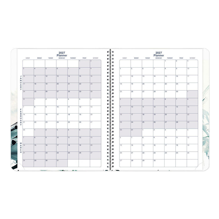 Dramatic Floral Monthly Planner, 2027, 14 Months C701G.01-27 Blueline