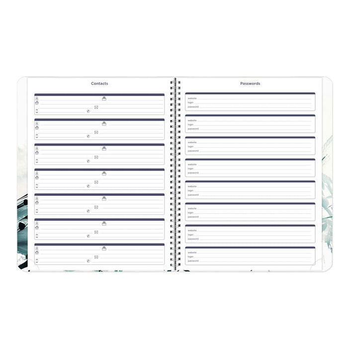 Dramatic Floral Monthly Planner, 2027, 14 Months C701G.01-27 Blueline