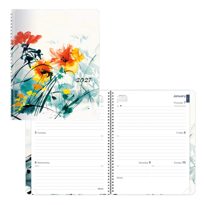Dramatic Floral Weekly/Monthly Planner, 2027 - English C958G.01-27 Blueline