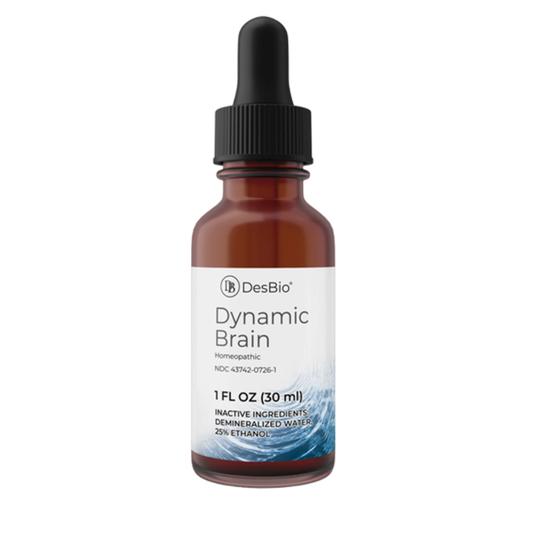 Dynamic Brain by DesBio is for the temporary relief of symptoms including forgetfulness, confusion, absent mindedness, and dullness.