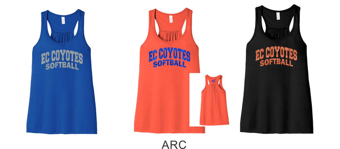 EC Coyotes Flowy Tank- 4 designs- Matte or Glitter