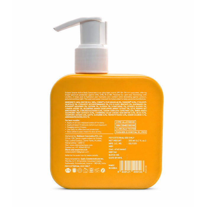 Eclipse Solaire Active Body Sunscreen SPF 50+ PA++++