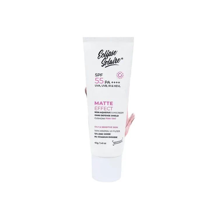 Eclipse Solaire Matte Effect Cushiony Pink Tint Non Aqueous Sunscreen SPF 55 PA++++