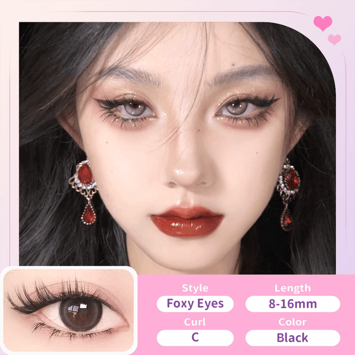 Elyzza Enjoy Foxy Eyes Charming False Eyelashes MINI (12 Clusters) إليزا استمتعي بعيون جذابة مع رموش صناعية صغيرة ساحرة - Princess Cosmetics Qatar