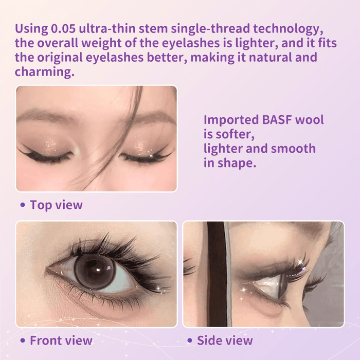 Elyzza Enjoy Foxy Eyes Charming False Eyelashes MINI (12 Clusters) إليزا استمتعي بعيون جذابة مع رموش صناعية صغيرة ساحرة - Princess Cosmetics Qatar