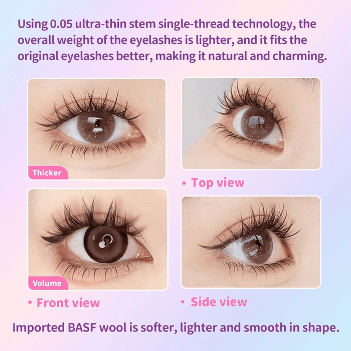 Elyzza W - Shaped False Eyelashes MINI (12 Clusters) رموش إليزا الصناعية على شكل حرف W صغيرة الحجم - Princess Cosmetics Qatar