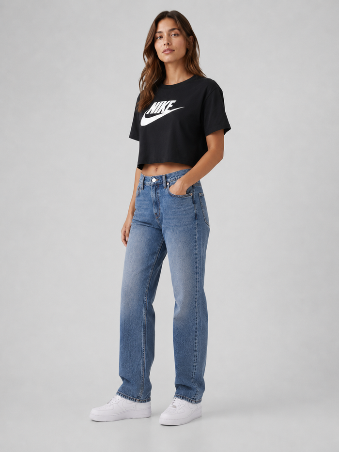 Nike essentials crop icon futur bv6175-010 crew
