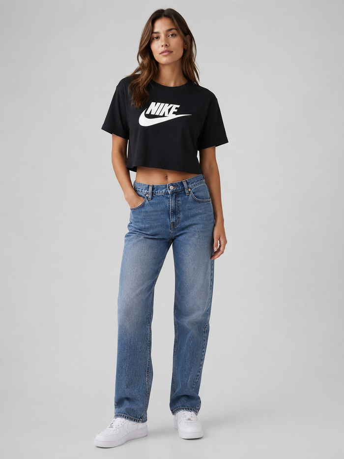 Nike essentials crop icon futur bv6175-010 crew