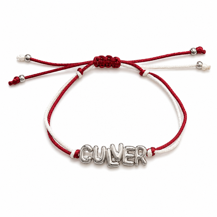 Fan Glam Balloon Cinch Tassel Bracelet - Silver