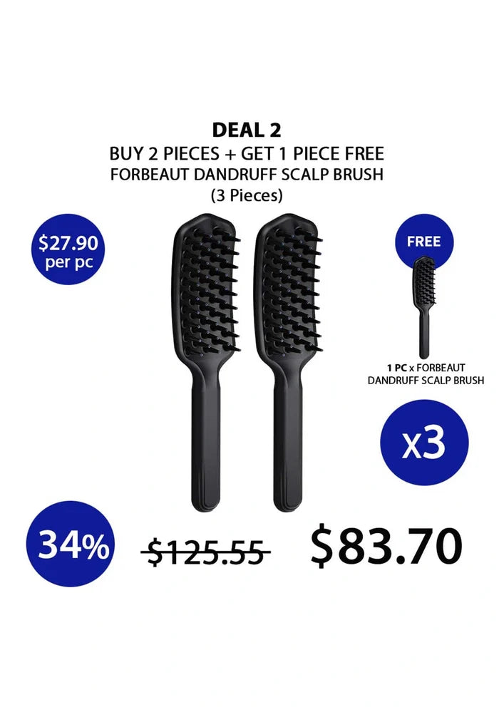 (BUY 2+1 FREE) FORBEAUT DANDRUFF SCALP BRUSH