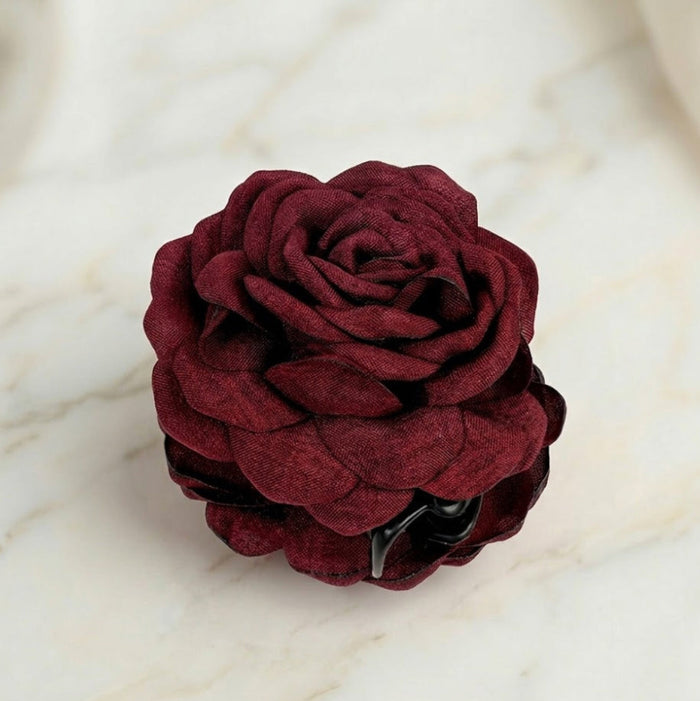 FORUDBESTILLING: NAMISO - Hana Rose - hårklemme - Bordeaux (9 cm)