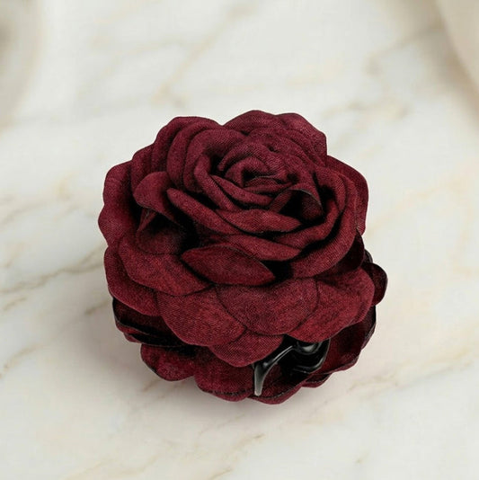 FORUDBESTILLING: NAMISO - Hana Rose - hårklemme - Bordeaux (9 cm)