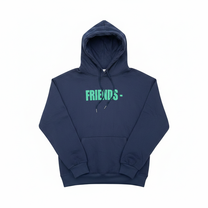 Friends Graphic Hoodie Navy Blue - White Background
