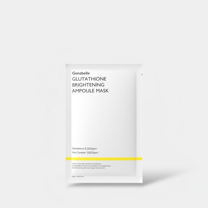 Genabelle Glutathione Brightening Ampoule Mask (1 Sheet) قناع أمبولة الغلوتاثيون لتفتيح البشرة من جينبيل - Princess Cosmetics Qatar