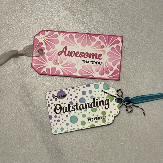 Gina K. designs - Stamps - Positive Greetings. Positive Greetings is a stamp set by Debrah Warner. This set is made of premium clear photopolymer and measures 6" X 8". Made in the USA. Available at Embellish Away located in Bowmanville Ontario Canada. Example by brand ambassador.