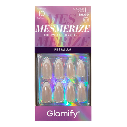 Glamify Mesmerize Crome & Glitter Premium Nail 24 Nails