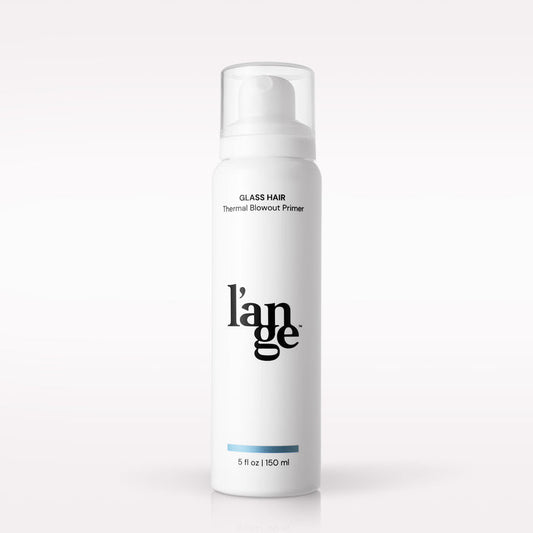 L’ange Glass Hair Thermal Blowout Primer on a blank background